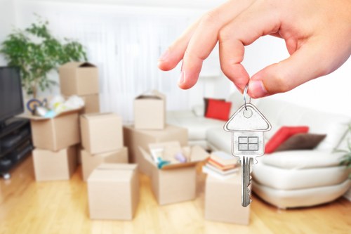 Moving day preparation for removals and storage in Southhackney with a delivery van