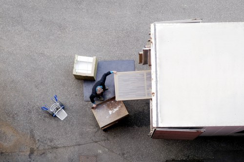Organised boxes and furniture ready for short-term storage in Southhackney