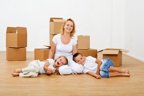 Careful packing of household items for removals in Southhackney